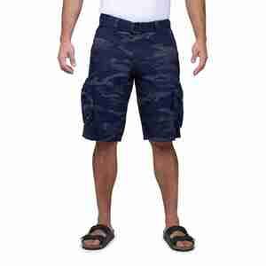 RAW X Belted Relaxed Fit Casual Knee Length Cargo Shorts